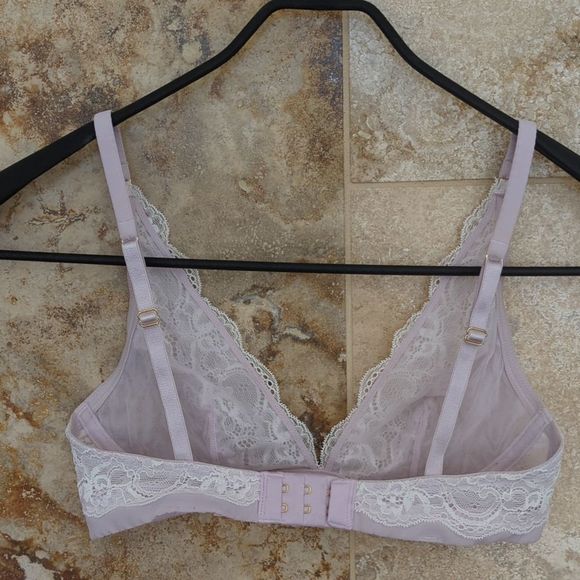 Addiction XS Purple Lace Bralette Dainty Delicate Feminine Light - Picture 3 of 6